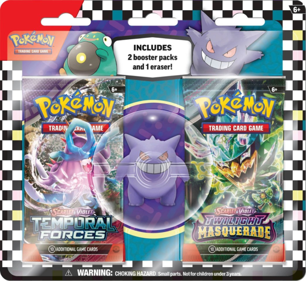 Pokémon TCG Back to school eraser 2024 Bellibolt/ Gengar