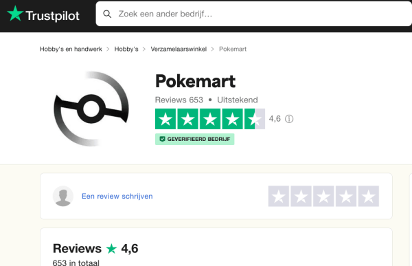 Pokemart op Trustpilot.nl