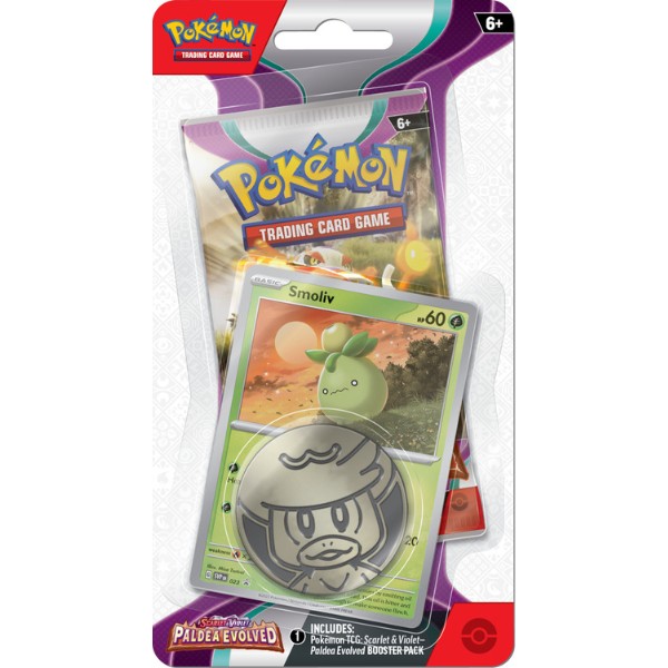 Pokemon Scarlet & violet Paldea Evolved Checklane Blister Smoliv pokemart