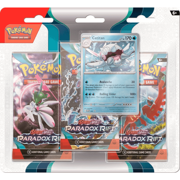 Pokemon scarlet & violet SV04 Paradox Rift 3-booster blister Cetitan Pokemart