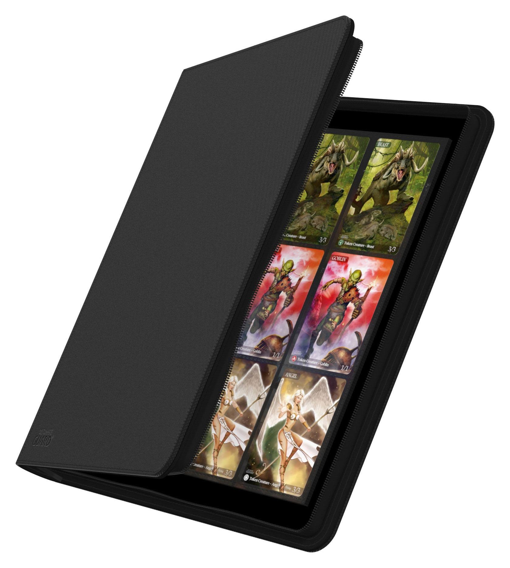 Ultimate Guard Zipfolio 480 - 24-Pocket XenoSkin (Quadrow) - Black - open