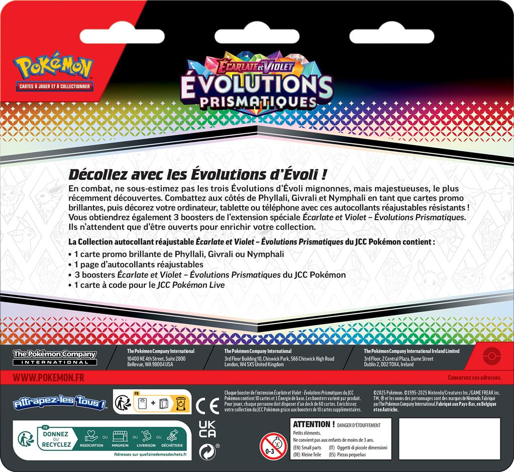 Pokémon JCC EV 8.5 Evolutions Prismatiques blister back VintiCards