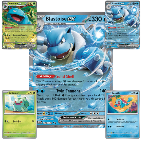 Pokémon TCG Scarlet & Violet 151 Blooming Waters Premium Collection actual size vinticards