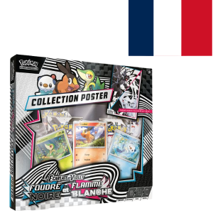 Pokemon JCC Ecarlate et Violet Foudre Noire et Flamme Blanche Collection Poster