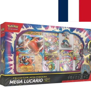 Pokémon JCC Mega Evolution - Mega Lucario Ex Collection avec Figurine