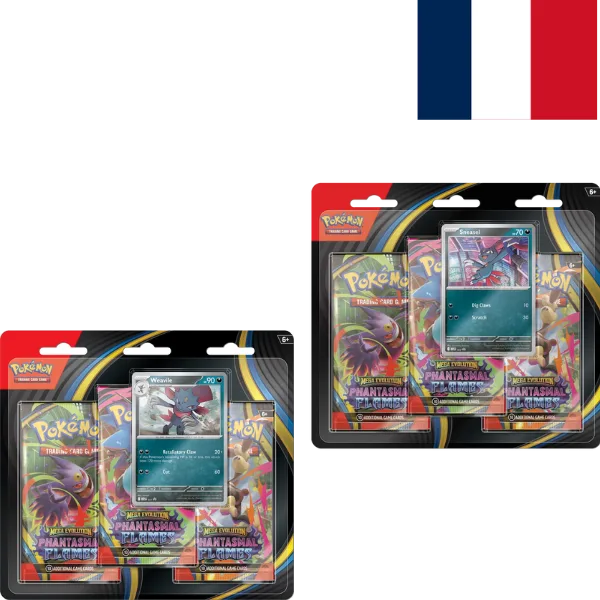 Pokémon JCC Méga-évolution Flammes Fantasmagoriques tripack (set de 2)