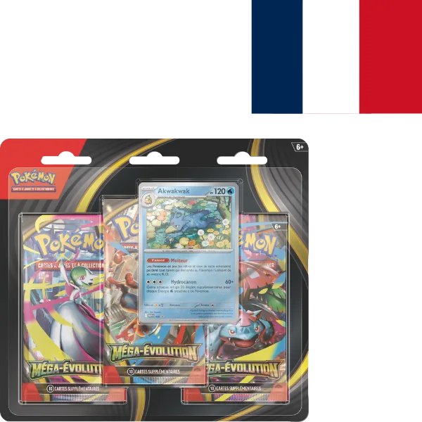 Pokémon JCC Méga-évolution tripack Akwakwak