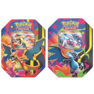 Pokemon TCG Mega Evolution Mega Charizard Tin ( 2 types)