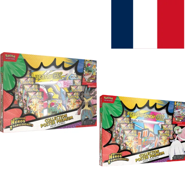 Pokémon JCC ME2.5 Héros Transcendants Collection Poster Premium Méga-Gardevoir Méga-Lucario