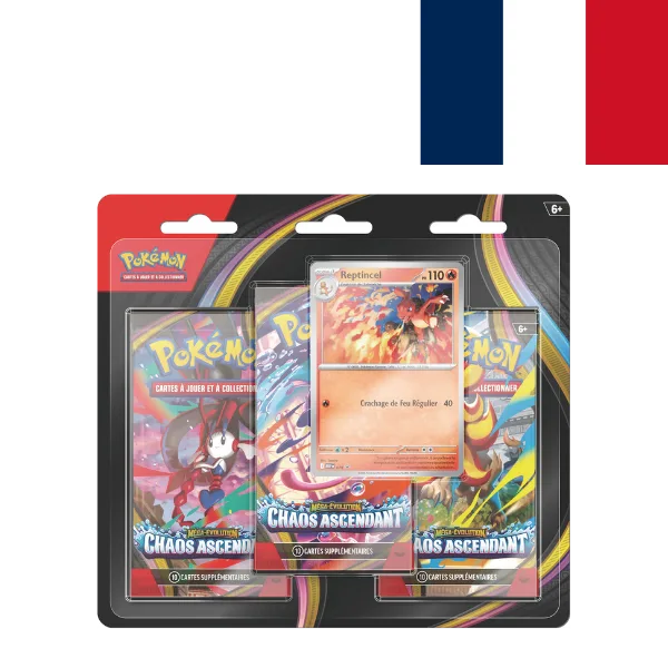 Pokémon JCC Méga-évolution M04 Chaos Ascendant Tripack Reptincel Pokémon JCC Méga-évolution M04 Chaos Ascendant Tripack Reptincel