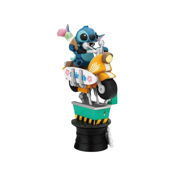 Disney D-Stage PVC Diorama Stitch Coin Ride 16 cm