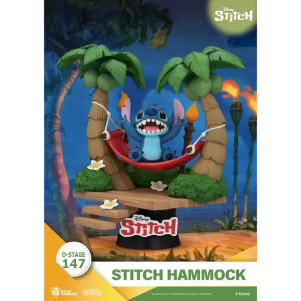 Lilo & Stitch D-stage PVC Diorama Stitch Hammock 13CM